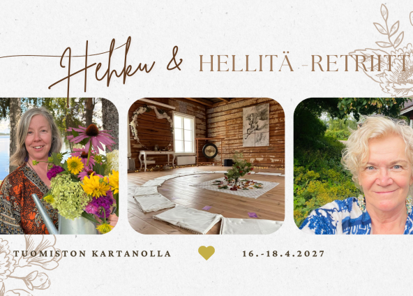 Hehku ja hellitä -retriitti Tuomiston Kartanolla 16.-18.4.2027